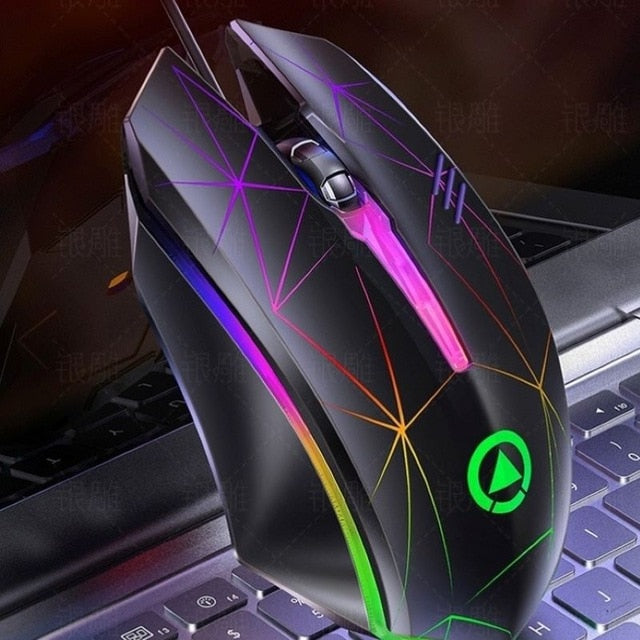 USB luminous G6 wired gaming mouse desktop laptop universal mouse mixed color keyboard accessories Bluetooth interface