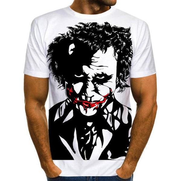 2020 Summer Clown White Joker 3D Printed T Shirt Men Joker Face Casual Male Tshirt Clown Short Sleeve Funny T Shirts TopsXXS-6XL