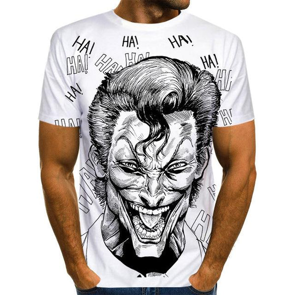 2020 Summer Clown White Joker 3D Printed T Shirt Men Joker Face Casual Male Tshirt Clown Short Sleeve Funny T Shirts TopsXXS-6XL