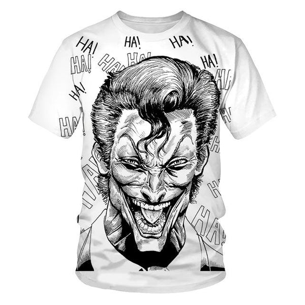 2020 Summer Clown White Joker 3D Printed T Shirt Men Joker Face Casual Male Tshirt Clown Short Sleeve Funny T Shirts TopsXXS-6XL