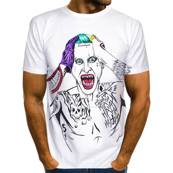 2020 Summer Clown White Joker 3D Printed T Shirt Men Joker Face Casual Male Tshirt Clown Short Sleeve Funny T Shirts TopsXXS-6XL