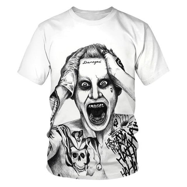 2020 Summer Clown White Joker 3D Printed T Shirt Men Joker Face Casual Male Tshirt Clown Short Sleeve Funny T Shirts TopsXXS-6XL