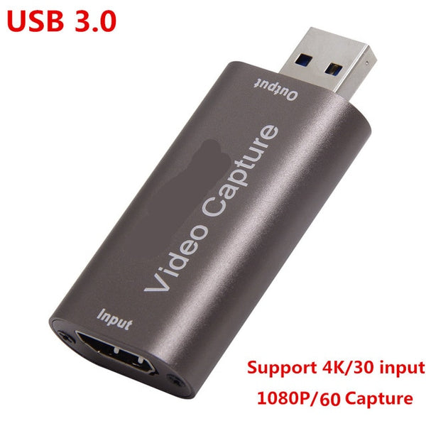 NEW Mini 4K Video Capture Card 1080P HDMI-Compatible to USB Game Recording Box for PS4 Game Camcorder Recording Live Streaming