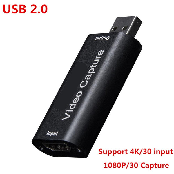 NEW Mini 4K Video Capture Card 1080P HDMI-Compatible to USB Game Recording Box for PS4 Game Camcorder Recording Live Streaming