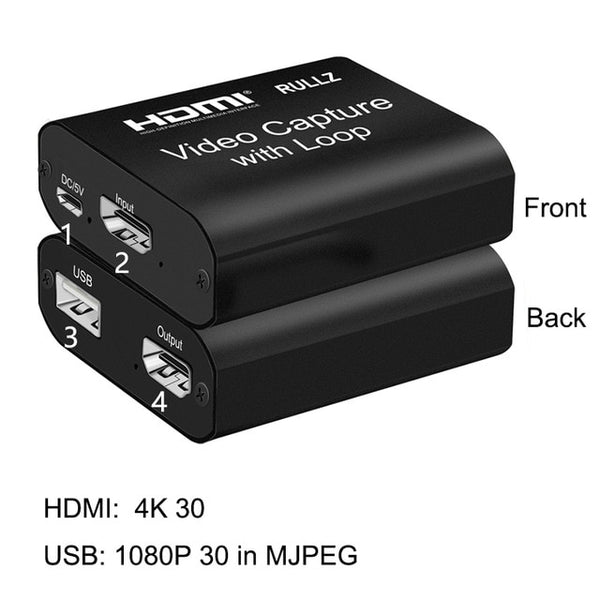 HD 1080P 4K HDMI Video Capture Card HDMI To USB 2.0 3.0 Video Capture Board Game Record Live Streaming Broadcast TV Local Loop