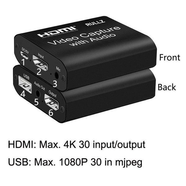 HD 1080P 4K HDMI Video Capture Card HDMI To USB 2.0 3.0 Video Capture Board Game Record Live Streaming Broadcast TV Local Loop