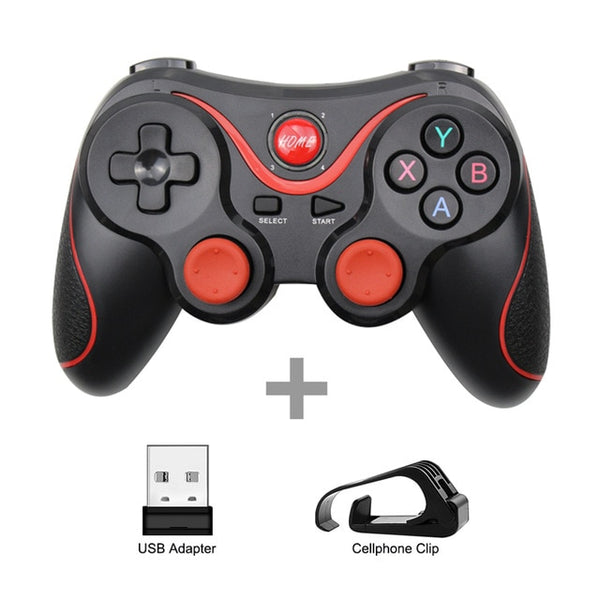 Terios T3 X3 Wireless Joystick Gamepad PC Game Controller Support Bluetooth BT3.0 Joystick For Mobile Phone Tablet TV Box Holder