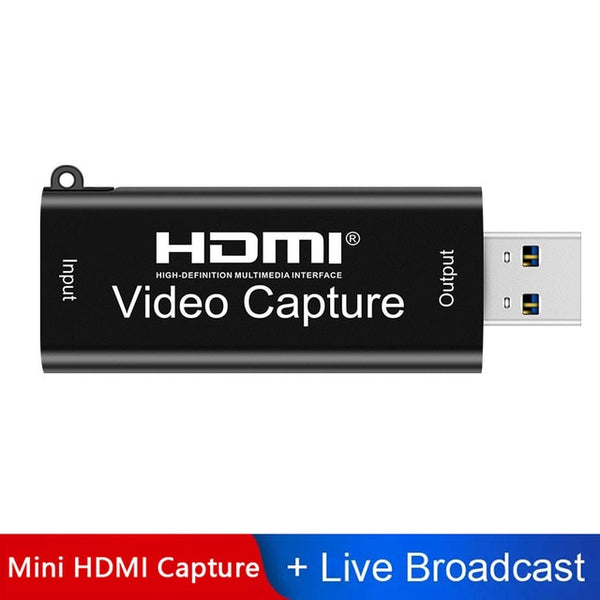 AIXXCO 4K Video USB capture HDMI-compatible card Video Grabber Record Box for PS4 DVD Camcorder Camera Recording Live Streaming