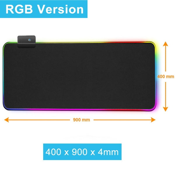 RGB Gaming Mouse Pad Large Mouse Pad Gamer XXL Led Computer Mousepad Big Mouse Mat with Backlight Carpet For keyboard Desk Mat
