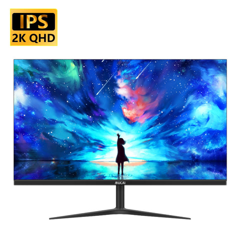 MUCAI 24/27 Inch 2K Monitor 75Hz Desktop PC Lcd QHD Display Gaming Flat Panel Screen Computer LED 2560*1440 HDMI/DP