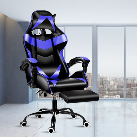 Leather Office Gaming Chair Home Internet Cafe Racing Chair WCG Gaming Ergonomic Computer Chair Swivel Lifting Lying Gamer Chair