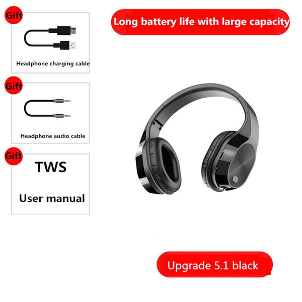Head Set Headphones Bluetooth Tws 5.1 Audifonos Wirless Earphones 9D Gaming Microphone Noise Canceling Auriculares Wired Headset